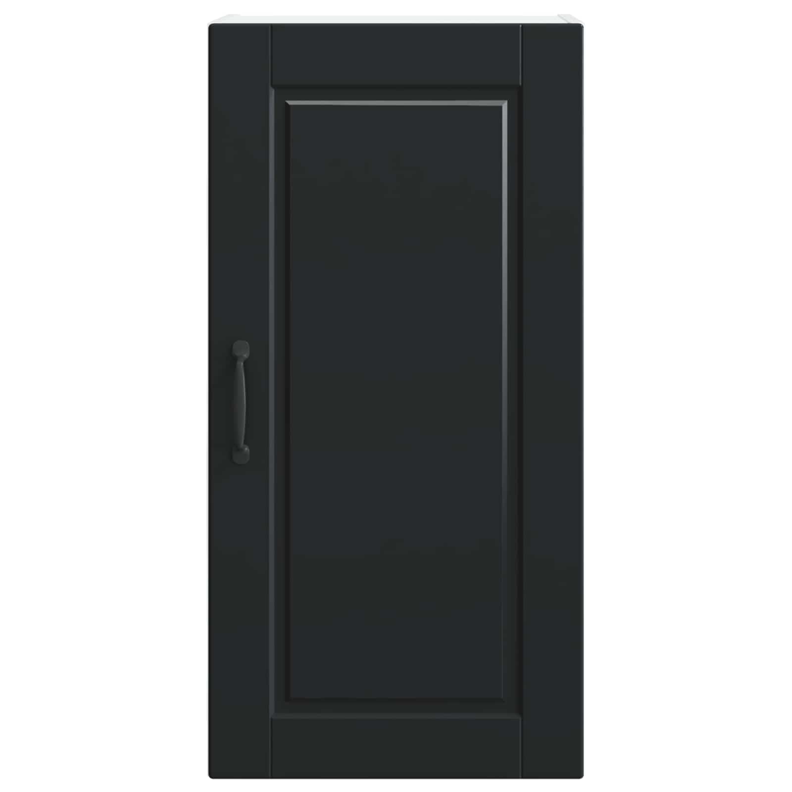 vidaXL Wall Cabinet PORTO Black 40 x 31 x 80 cm Engineered Wood 6