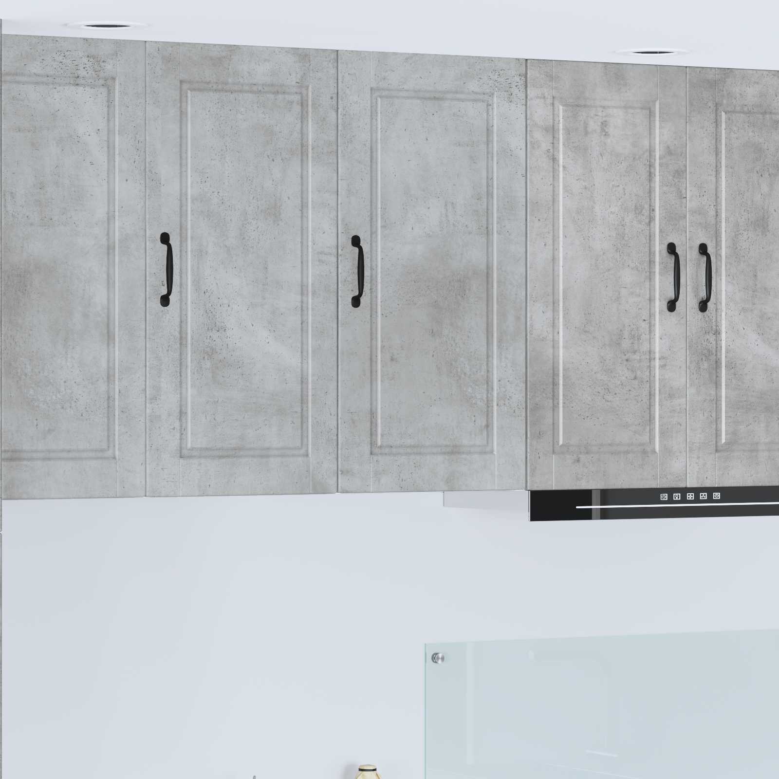 vidaXL Wall Cabinet PORTO Concrete Grey 40 x 31 x 80 cm 1