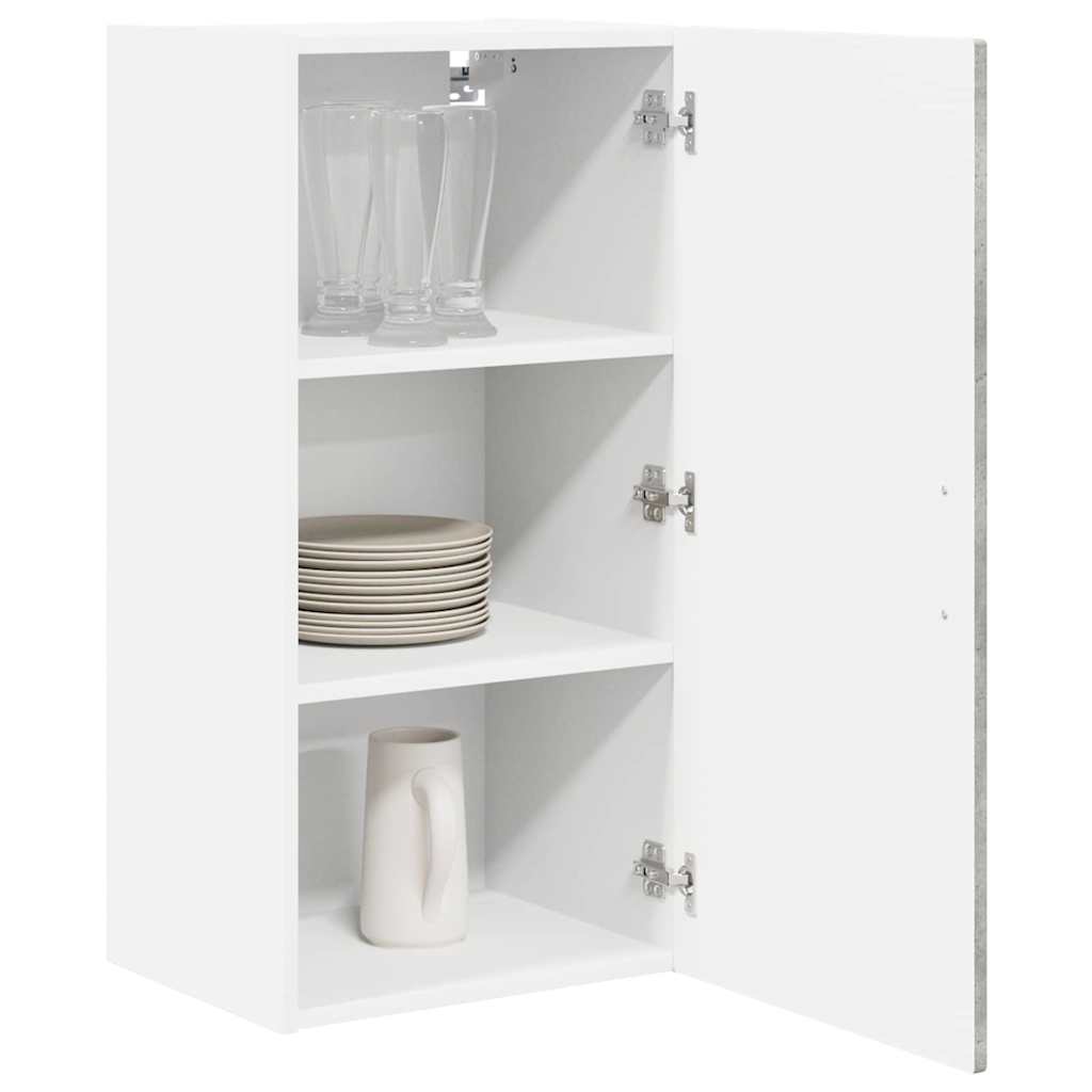 vidaXL Wall Cabinet PORTO Concrete Grey 40 x 31 x 80 cm 3