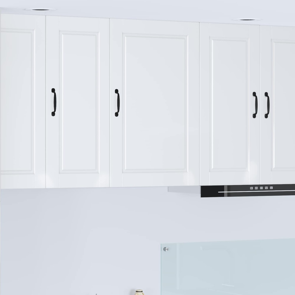 Kitchen Wall Cabinet "Porto" Engineered Wood High Gloss White 1x wall cabinet (1 door) 50 cm wide 80 cm high