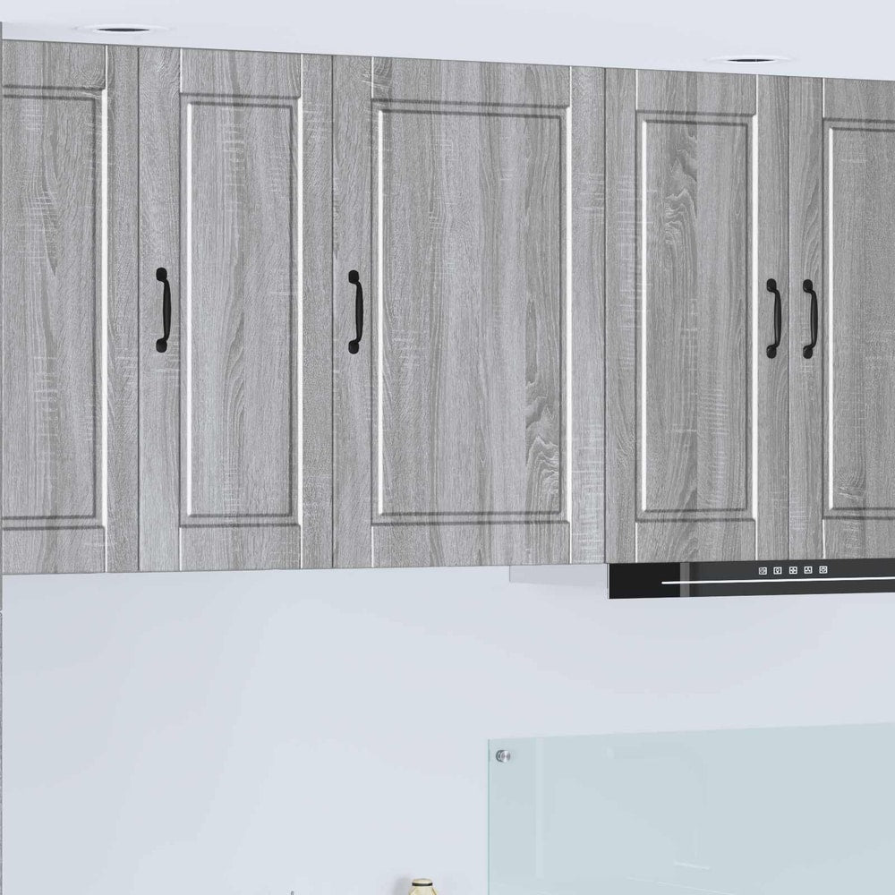 Kitchen Wall Cabinet "Porto" Engineered Wood Grey Sonoma 1x wall cabinet (1 door) 50 cm wide 80 cm high