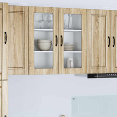 vidaXL Kitchen Wall Cabinet with Glass Door "Porto" Sonoma Oak