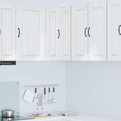 Kitchen Wall Cabinet "Porto" Engineered Wood High Gloss White 1x wall corner cabinet 57 cm wide 80 cm high
