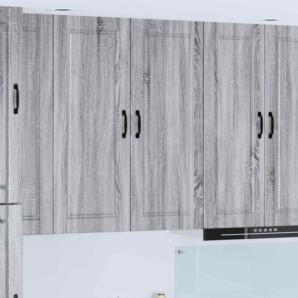 Kitchen Wall Cabinet "Porto" Engineered Wood Grey Sonoma 1x wall cabinet (1 door) 40 cm wide 100 cm high