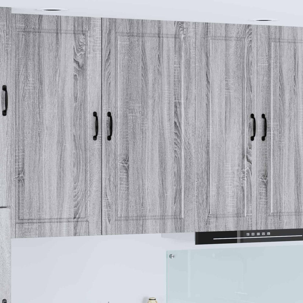 Kitchen Wall Cabinet "Porto" Engineered Wood Grey Sonoma 1x wall cabinet (1 door) 50 cm wide 100 cm high
