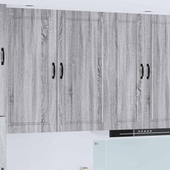 Kitchen Wall Cabinet "Porto" Engineered Wood Grey Sonoma 1x wall cabinet (1 door) 50 cm wide 100 cm high