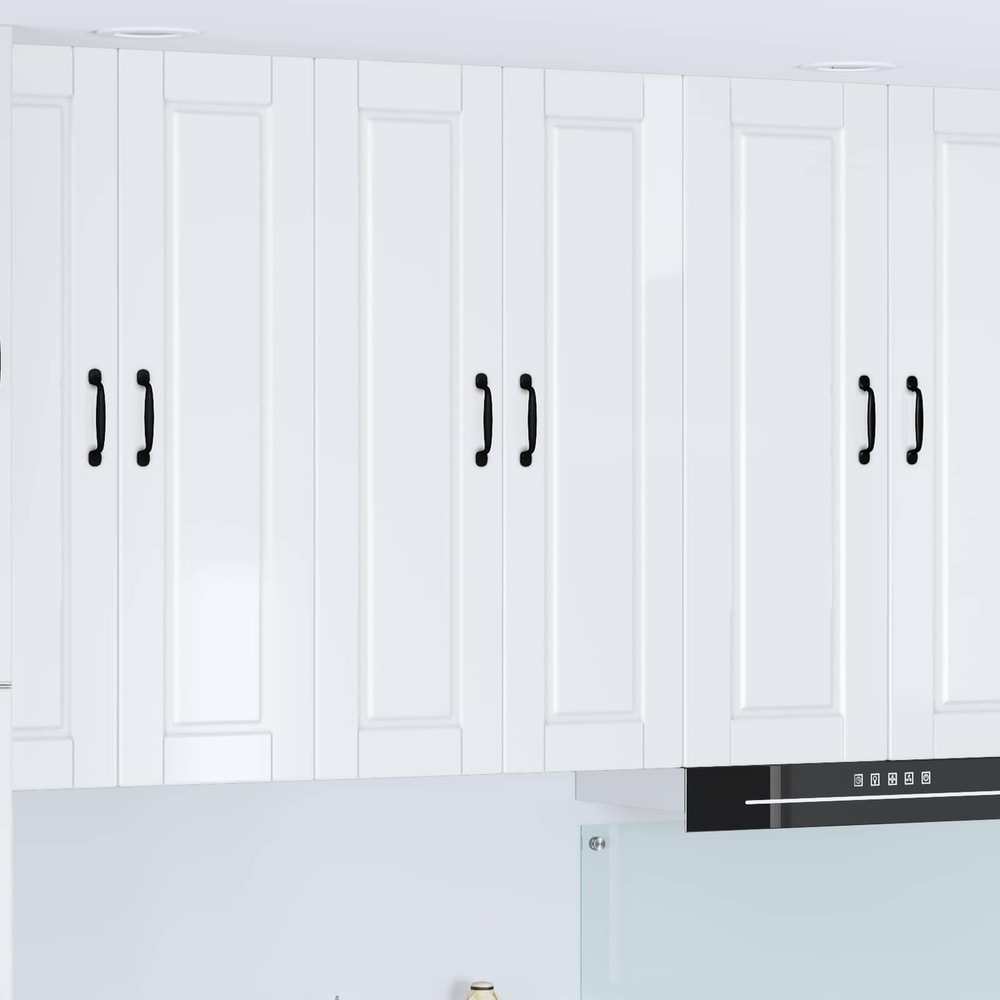 Kitchen Wall Cabinet "Porto" Engineered Wood High Gloss White 1x wall cabinet (2 doors) 60 cm wide 100 cm high