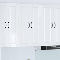 Kitchen Wall Cabinet "Porto" Engineered Wood High Gloss White 1x wall cabinet (2 doors) 60 cm wide 100 cm high