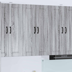 Kitchen Wall Cabinet "Porto" Engineered Wood Grey Sonoma 1x wall cabinet (2 doors) 60 cm wide 100 cm high
