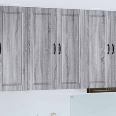 Kitchen Wall Cabinet "Porto" Engineered Wood Grey Sonoma 1x wall cabinet (2 doors) 80 cm wide 100 cm high