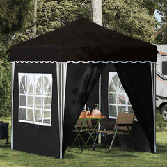Pop-up Party Tent 195 x 194 x 245 cm Oxford Fabric with 4 Sidewalls Black