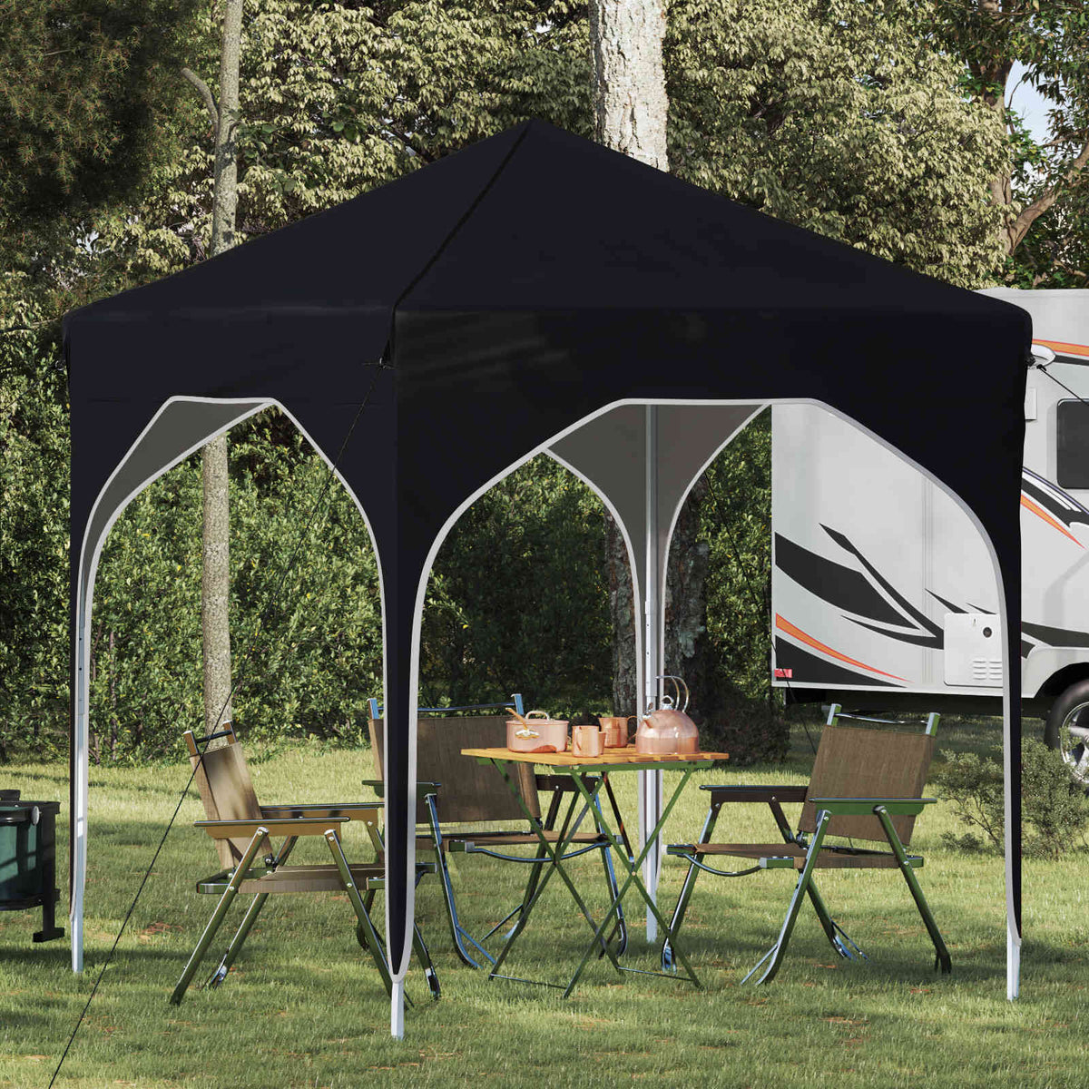 Pop-up Party Tent 194 x 194 x 245 cm without Sidewall Anthracite