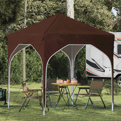 Pop-up Party Tent 194 x 194 x 245 cm without Sidewall Brown