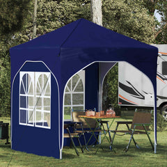 Pop-up Party Tent 192 x 192 x 245 cm with 2 Sidewalls Blue