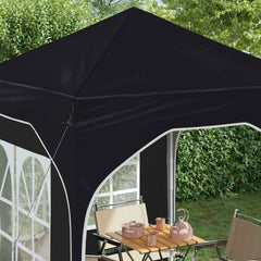 Pop-up Party Tent 192 x 192 x 245 cm with 2 Sidewalls Anthracite