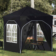 Pop-up Party Tent 192 x 192 x 245 cm with 4 Sidewalls Anthracite