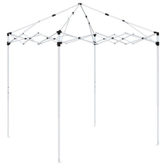 Pop-up Party Tent 192 x 192 x 245 cm with 4 Sidewalls Taupe