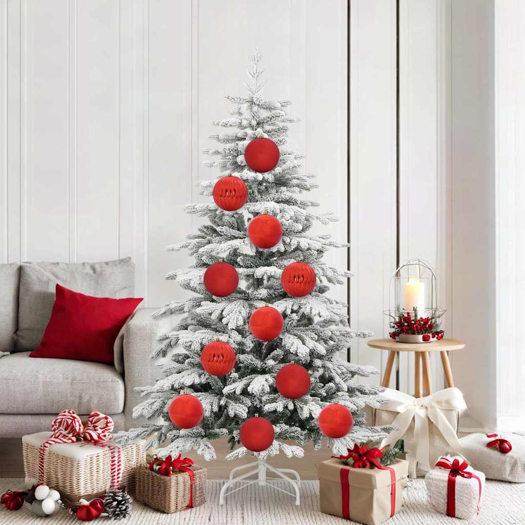 vidaXL Christmas Bauble Set XL 9 pcs Red Ø 15 cm Plastic 1
