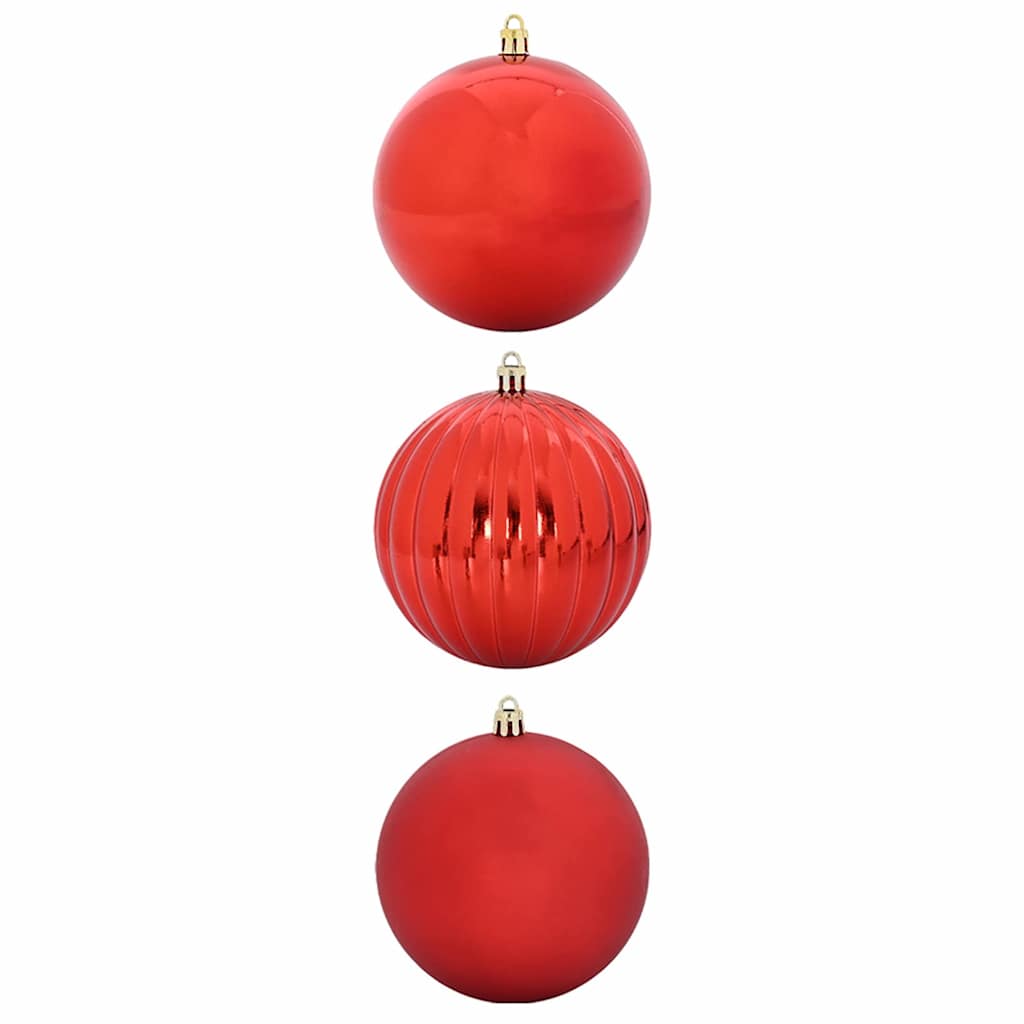 vidaXL Christmas Bauble Set XXL 3 pcs Red Ø 25 cm Plastic 2