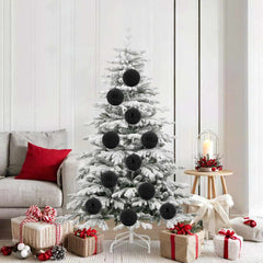vidaXL Christmas Bauble Set XL 9 pcs Black Ø 15 cm Plastic 1