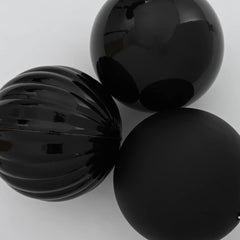 vidaXL Christmas Bauble Set XXL 4 pcs Black Ø 20 cm Plastic 4