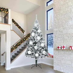 vidaXL Christmas Bauble Set XXL 3 pcs White Ø 25 cm Plastic 1
