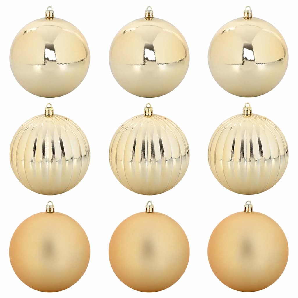 vidaXL Christmas Bauble Set XL 9 pcs Gold Ø 15 cm Plastic 2