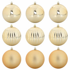 vidaXL Christmas Bauble Set XL 9 pcs Gold Ø 15 cm Plastic 2