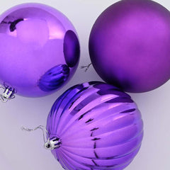vidaXL Christmas Bauble Set XXL 4 pcs Lilac Ø 20 cm Plastic 4