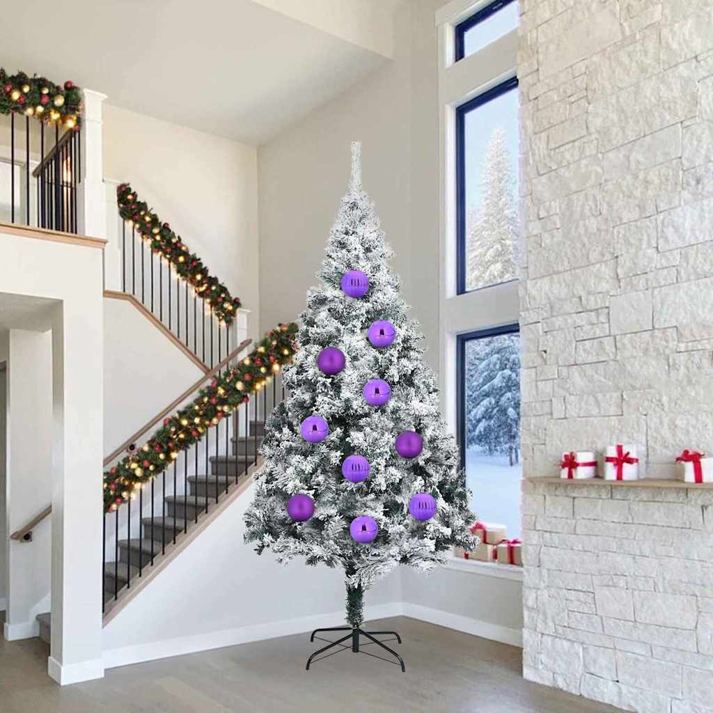 vidaXL Christmas Bauble Set XXL 4 pcs Lilac Ø 20 cm Plastic 1