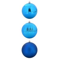 vidaXL Christmas Bauble Set XXL 3 pcs Blue Ø 25 cm Plastic 2
