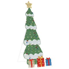 vidaXL Lighted Christmas Tree with 3 Gift Boxes 2D Warm White 2