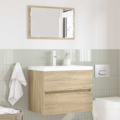 vidaXL Bathroom Furniture Set Sonoma Oak Engineered Wood 4
