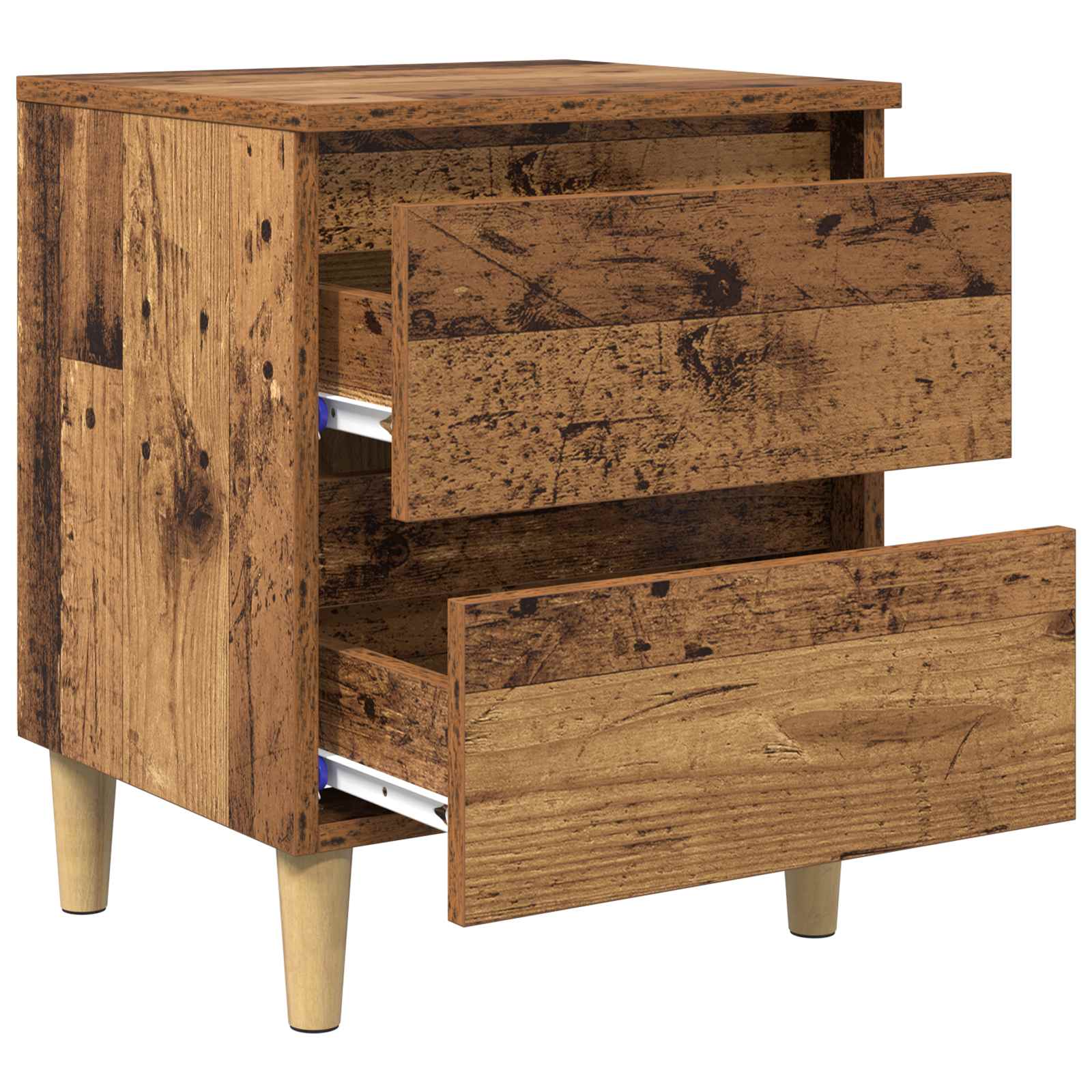 vidaXL Bed Cabinet Old Wood 40 x 35 x 50 cm Engineered Wood 3