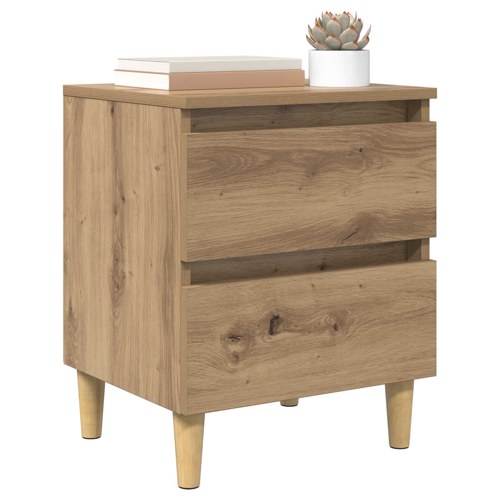 vidaXL Bed Cabinet Artisan Oak 40 x 35 x 50 cm Engineered Wood 2