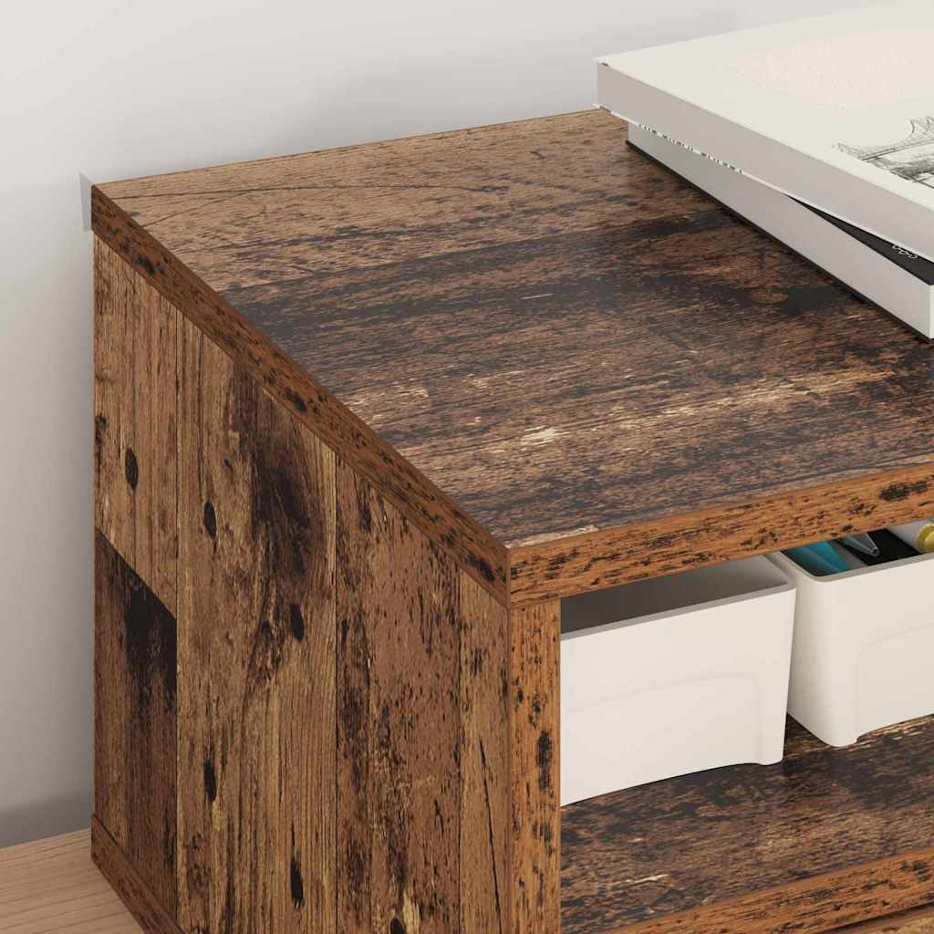 vidaXL Printer Stand Old Wood 40 x 32 x 24 cm Engineered Wood 4
