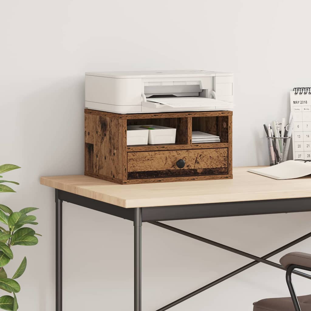 vidaXL Printer Stand Old Wood 40 x 32 x 24 cm Engineered Wood 1