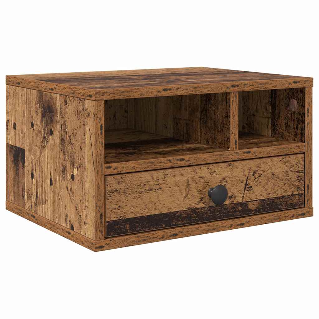 vidaXL Printer Stand Old Wood 40 x 32 x 24 cm Engineered Wood 2