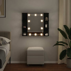 vidaXL Mirror Cabinet Black Oak 70 x 16.5 x 60 cm Engineered Wood 4