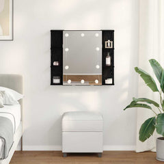 vidaXL Mirror Cabinet Black Oak 70 x 16.5 x 60 cm Engineered Wood 1