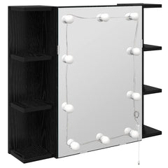 vidaXL Mirror Cabinet Black Oak 70 x 16.5 x 60 cm Engineered Wood 2