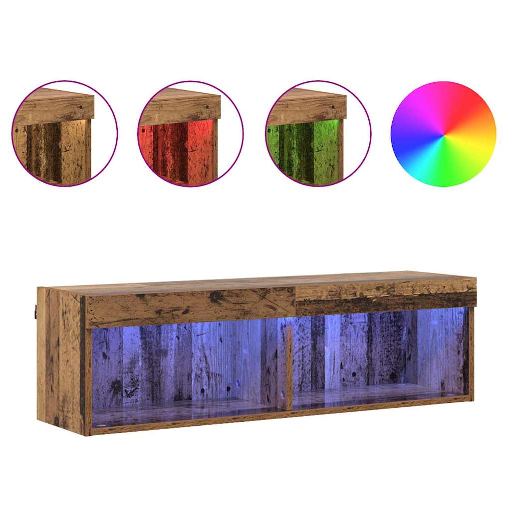 vidaXL TV Cabinet Set Old Wood Engineered Wood 4
