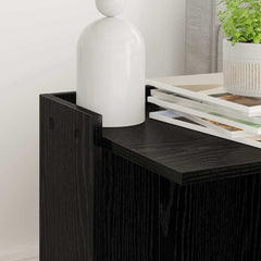 vidaXL Cat Litter Box Enclosure Black Oak 42 x 42 x 51 cm 4