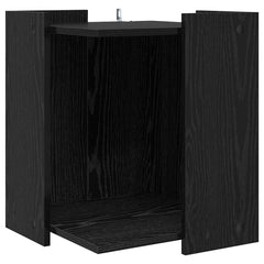 vidaXL Cat Litter Box Enclosure Black Oak 42 x 42 x 51 cm 2