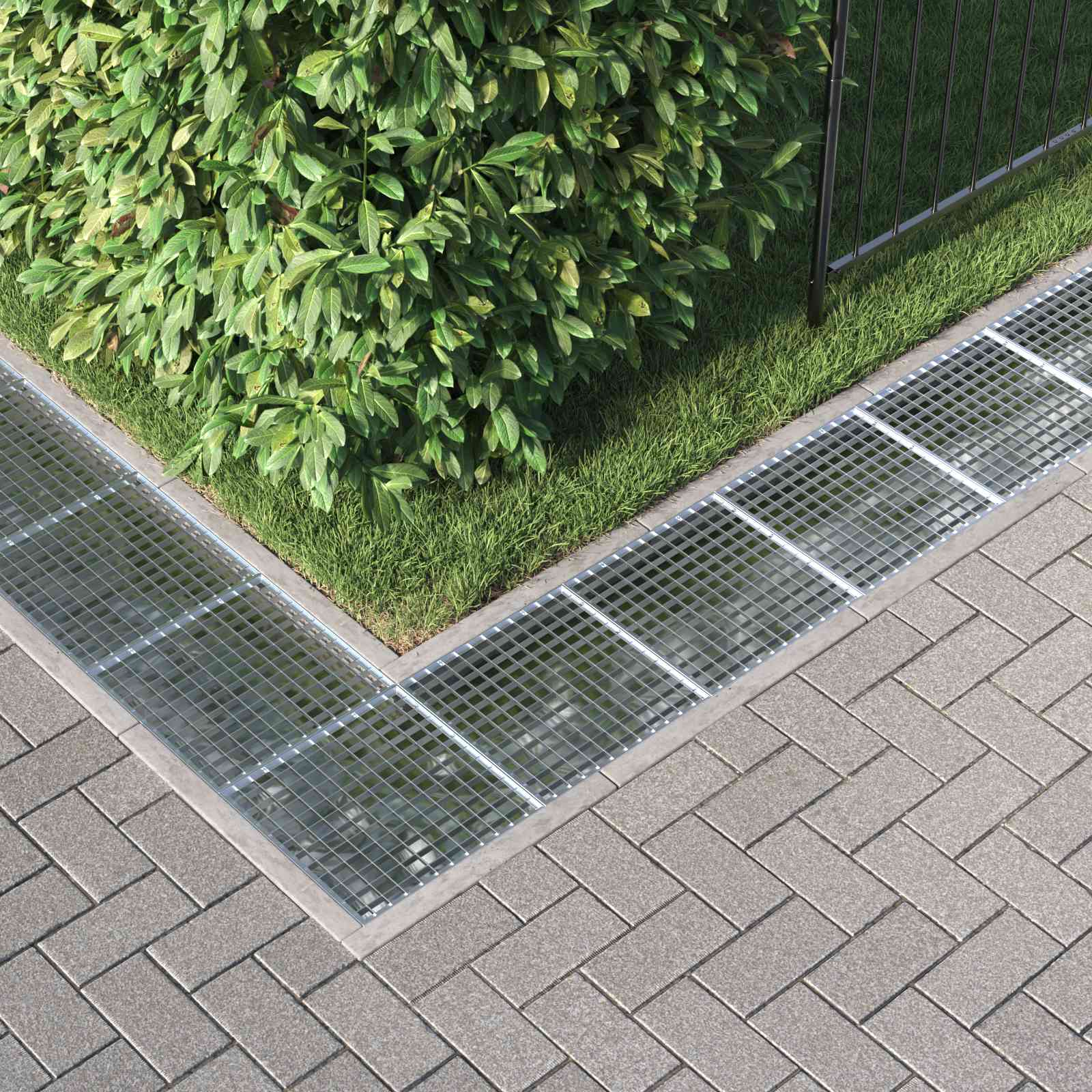 vidaXL Grating Silver 40 x 40 x 2 cm Hot-Dip Galvanised Steel 3
