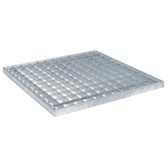 vidaXL Grating Silver 40 x 40 x 2 cm Hot-Dip Galvanised Steel 2