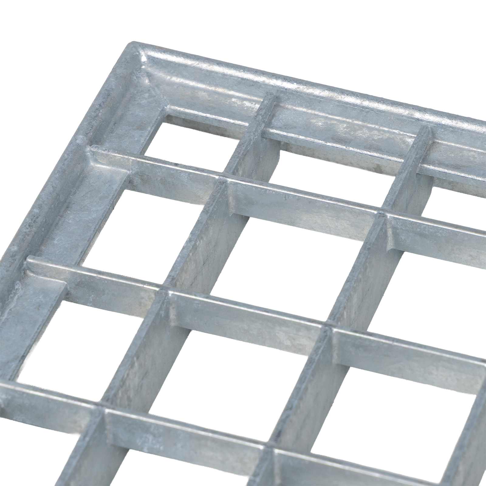 vidaXL Grating Silver 60 x 60 x 2 cm Hot-Dip Galvanised Steel 6