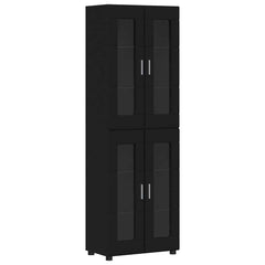 vidaXL Highboard FLORIN 60 x 35 x 182 cm Black Engineered Wood 2