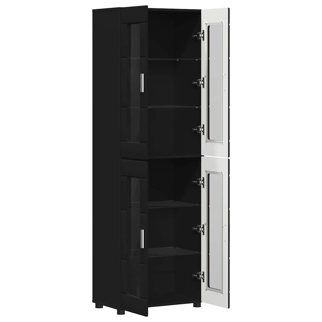 vidaXL Highboard FLORIN 60 x 35 x 182 cm Black Engineered Wood 5