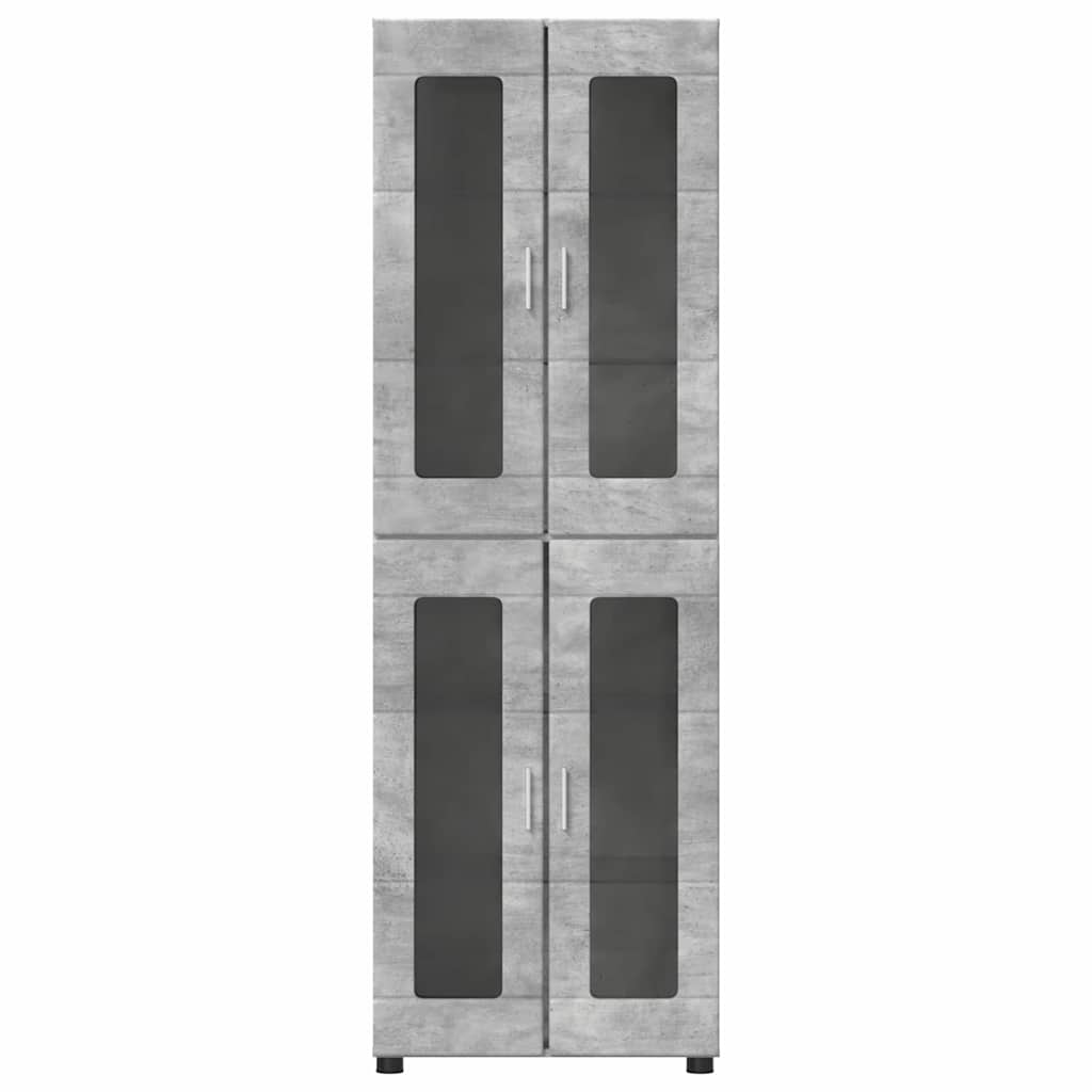 vidaXL Highboard FLORIN 60 x 35 x 182 cm Concrete Grey Engineered Wood 6